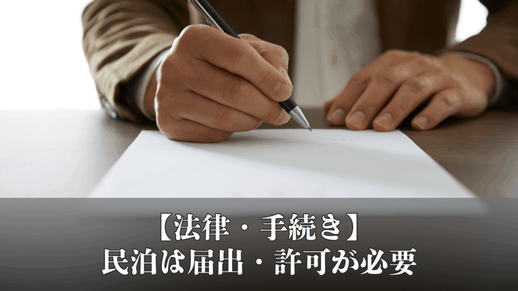 【法律・手続き】民泊は届出・許可が必要