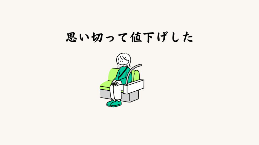 思い切って値下げした