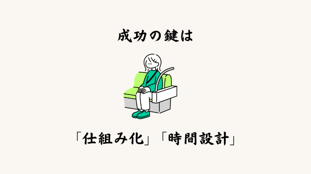 結論|成功のカギは「仕組み化」と「時間設計」